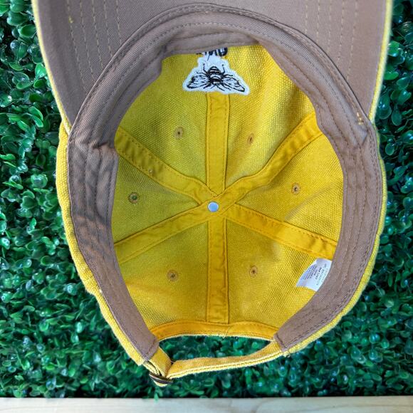 Bee Kind Friendly Positive Vibes Yellow Hat Adjustable Strap One Size OSFA - Picture 6 of 7